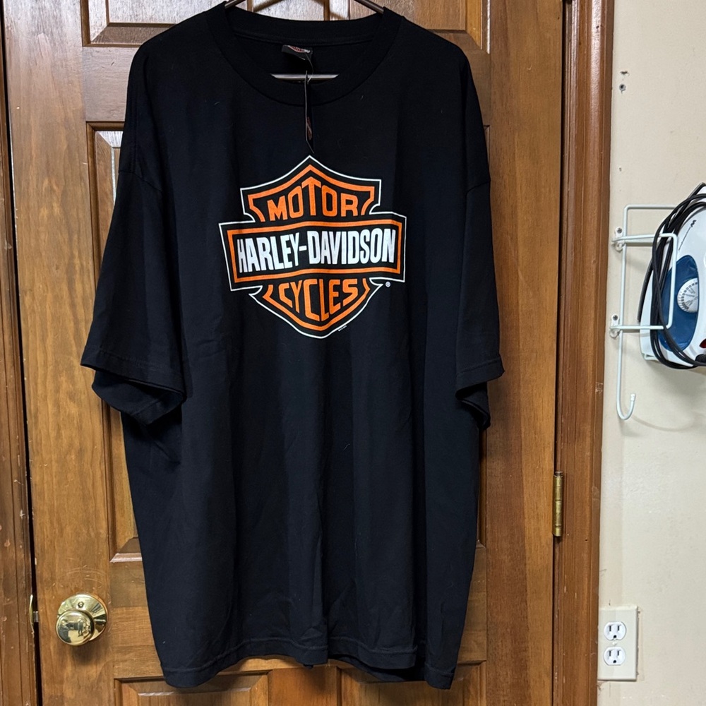 Harley-Davidson Black and Orange Logo Tee